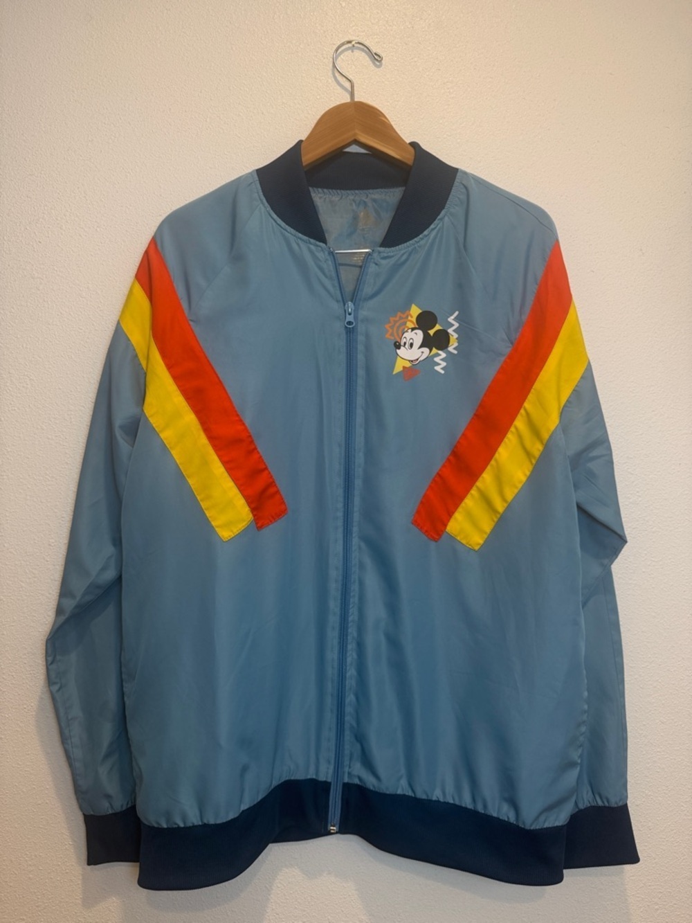 Vibrant Retro 80’s/90’s Style Mickey Mouse Windbreaker Disney Park Exclusive
